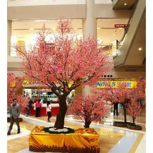 Artificial Peach Blossom Tree Warna Pink